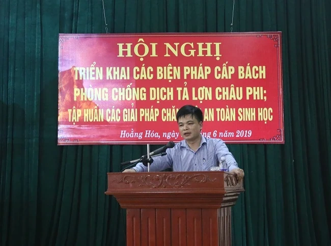 Huyện Hoằng Hóa: Triển khai các biện pháp cấp bách phòng chống dịch tả lợn Châu Phi