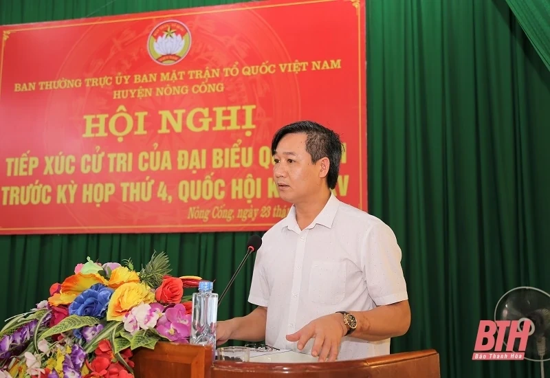 Bộ trưởng Bộ LĐ, TB&XH Đào Ngọc Dung tiếp xúc cử tri huyện Nông Cống và Như Thanh