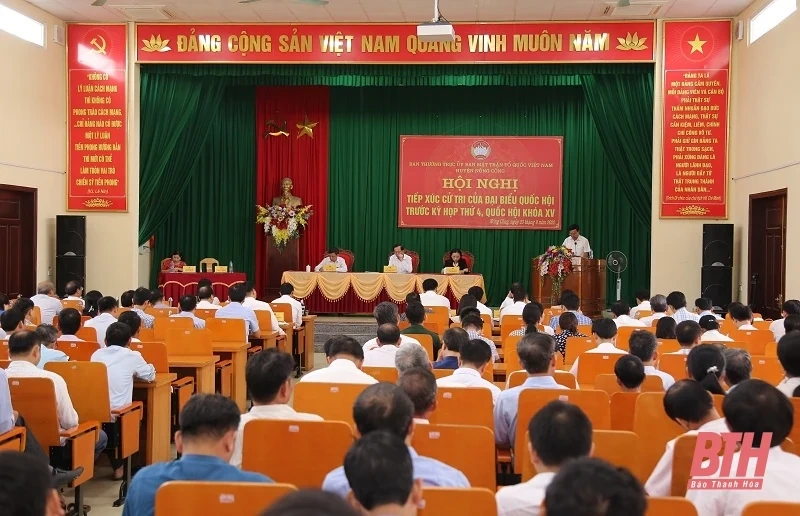 Bộ trưởng Bộ LĐ, TB&XH Đào Ngọc Dung tiếp xúc cử tri huyện Nông Cống và Như Thanh