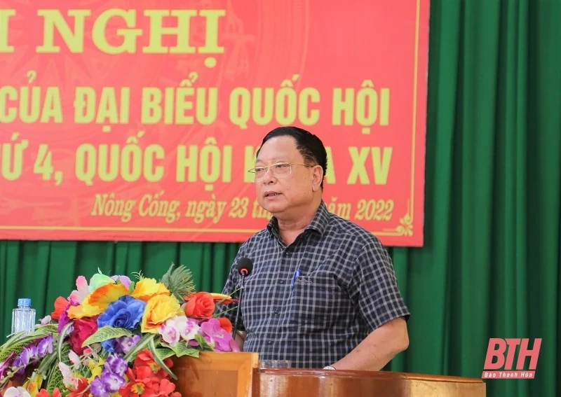 Bộ trưởng Bộ LĐ, TB&XH Đào Ngọc Dung tiếp xúc cử tri huyện Nông Cống và Như Thanh