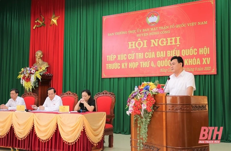 Bộ trưởng Bộ LĐ, TB&XH Đào Ngọc Dung tiếp xúc cử tri huyện Nông Cống và Như Thanh