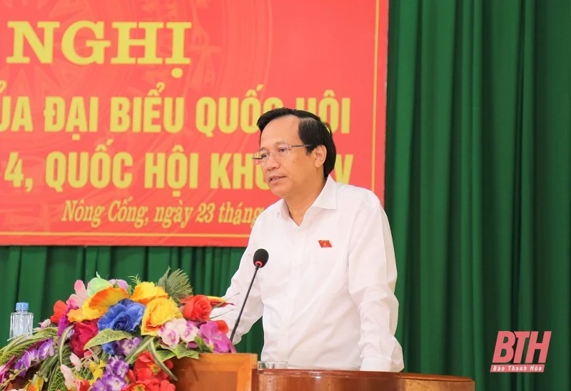 Bộ trưởng Bộ LĐ, TB&XH Đào Ngọc Dung tiếp xúc cử tri huyện Nông Cống và Như Thanh