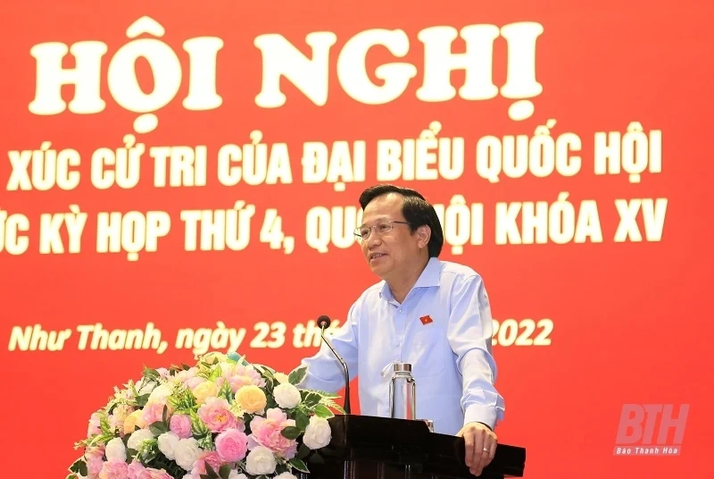 Bộ trưởng Bộ LĐ, TB&XH Đào Ngọc Dung tiếp xúc cử tri huyện Nông Cống và Như Thanh