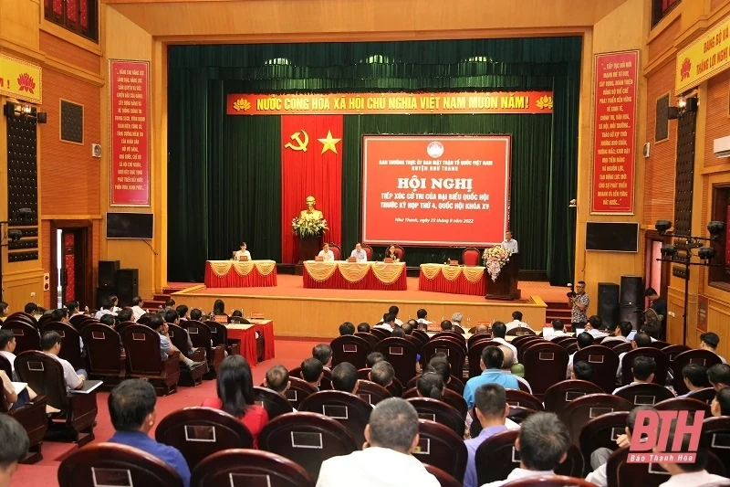 Bộ trưởng Bộ LĐ, TB&XH Đào Ngọc Dung tiếp xúc cử tri huyện Nông Cống và Như Thanh