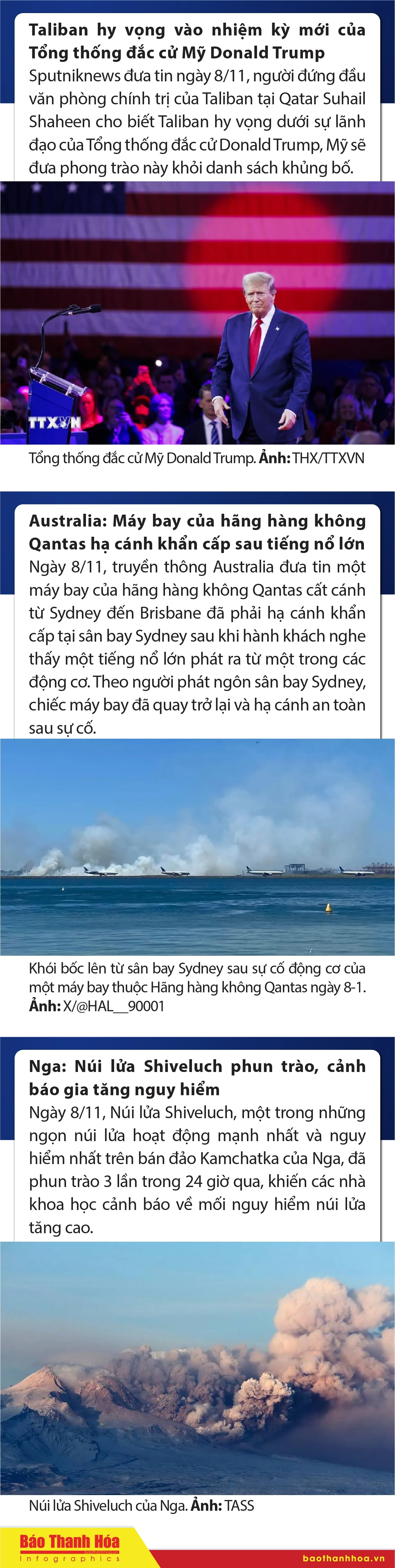 Sự kiện nổi bật trong nước, quốc tế ngày 8/11