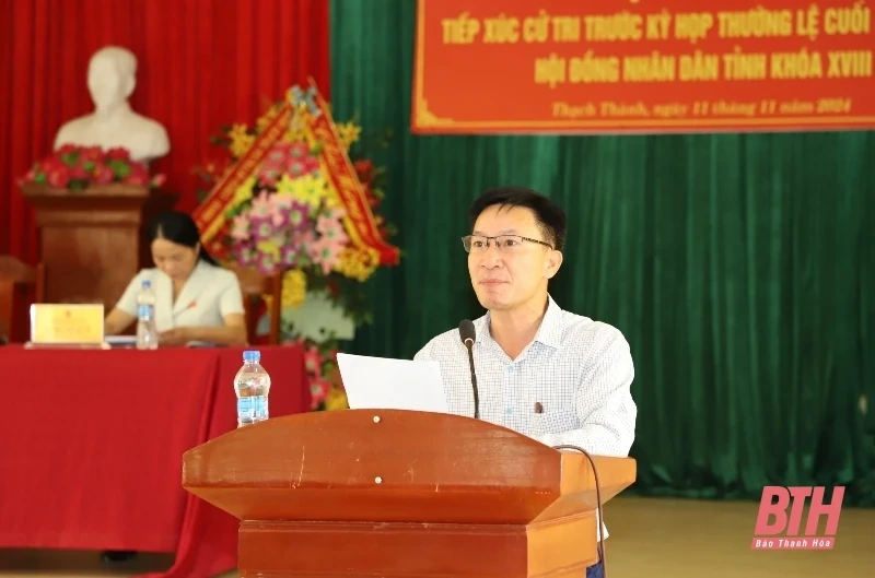 Cử tri huyện Thạch Thành kiến nghị đầu tư đường giao thông từ Thành Minh đi Thành Mỹ