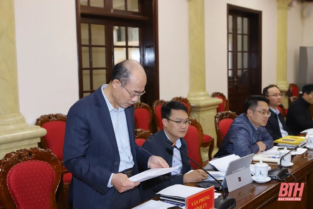 Hội nghị Ban Thường vụ Tỉnh ủy cho ý kiến vào Dự thảo lần 4 Báo cáo chính trị trình Đại hội Đảng bộ tỉnh lần thứ XX