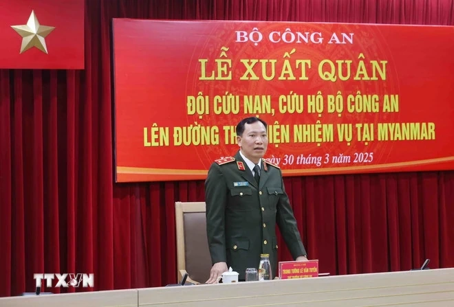 Bộ Công an cử 26 cán bộ, chiến sỹ hỗ trợ khắc phục động đất tại Myanmar