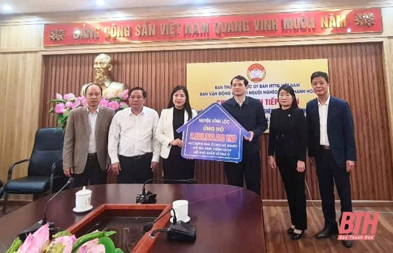 Vĩnh Lộc trao 2 tỷ đồng hỗ trợ xây dựng nhà ở cho hộ nghèo