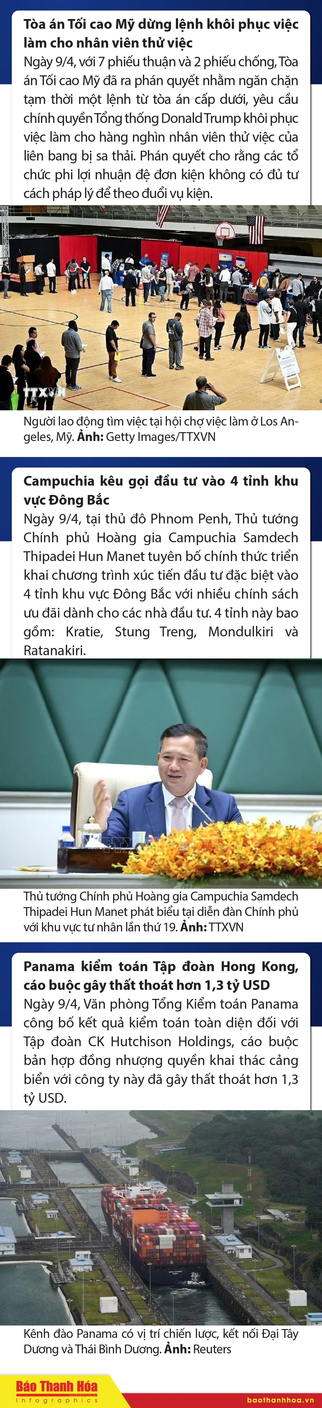 Sự kiện nổi bật trong nước, quốc tế ngày 9/4/2025