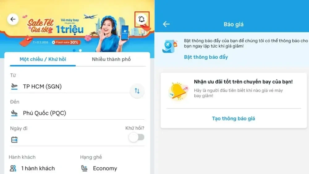 Những bước đơn giản để săn vé máy bay giá tốt dịp lễ trên Traveloka