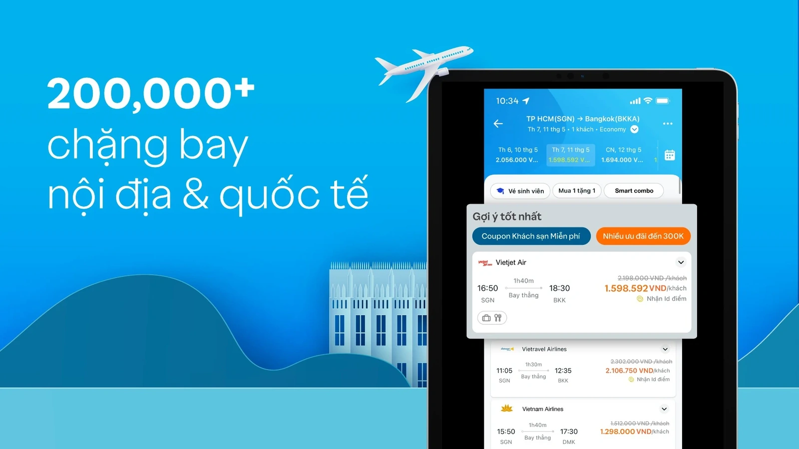 Những bước đơn giản để săn vé máy bay giá tốt dịp lễ trên Traveloka