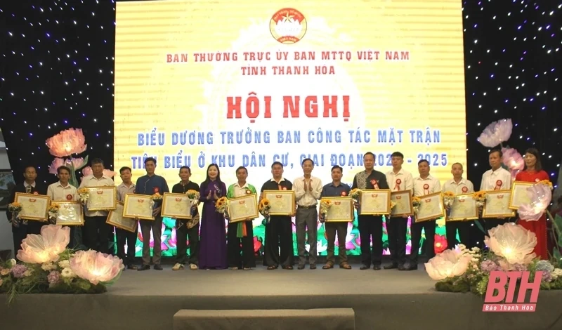 Biểu dương Trưởng ban Công tác Mặt trận tiêu biểu tỉnh Thanh Hóa, giai đoạn 2020-2025