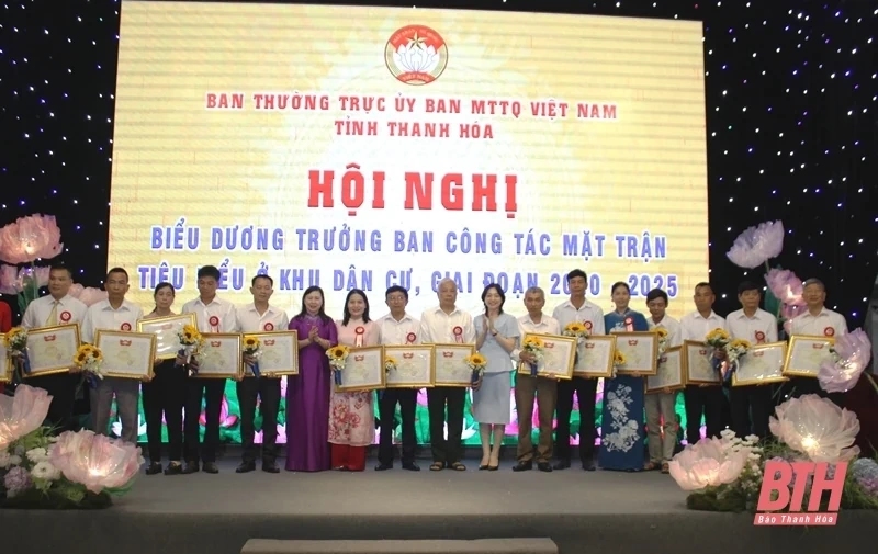 Biểu dương Trưởng ban Công tác Mặt trận tiêu biểu tỉnh Thanh Hóa, giai đoạn 2020-2025