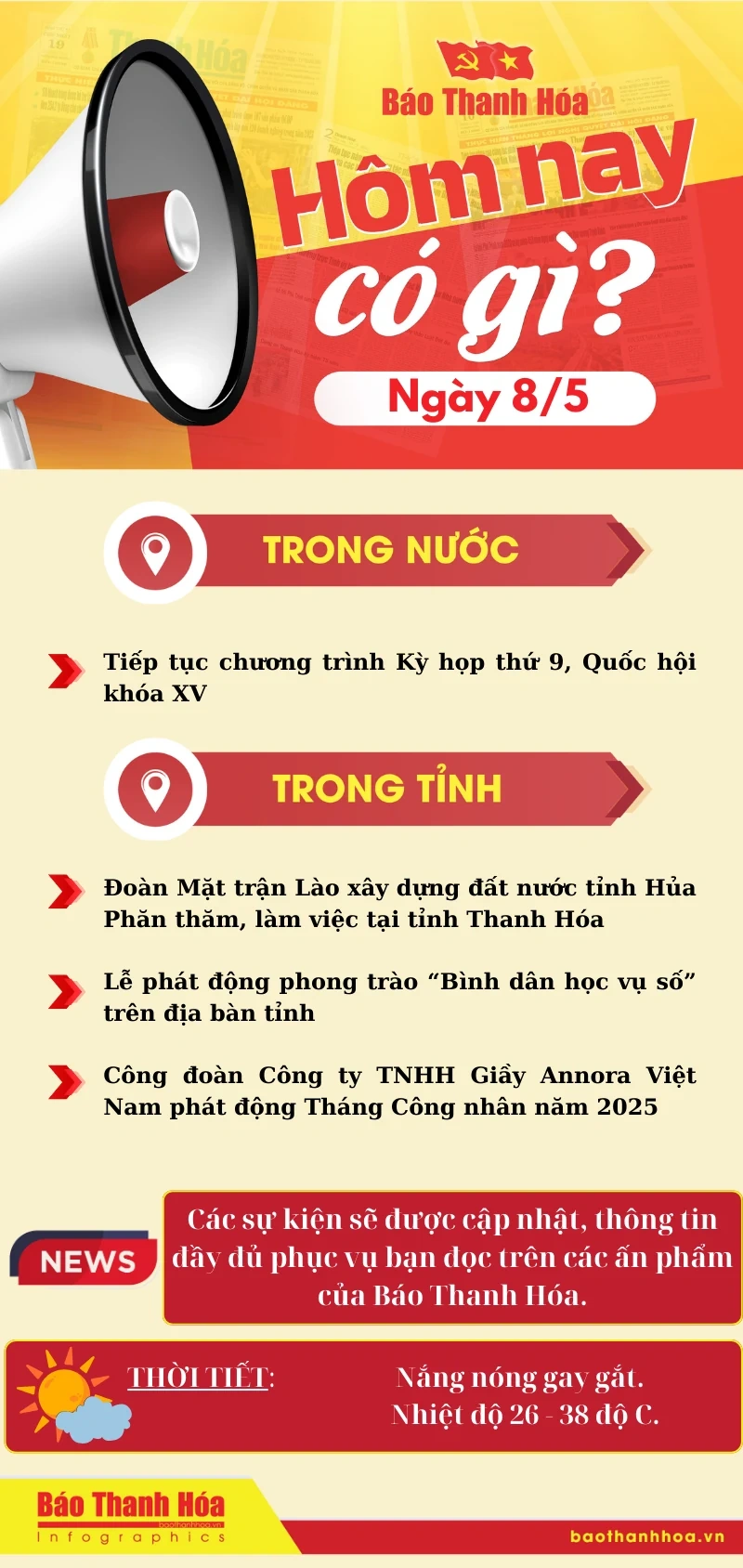 Hôm nay có gì? - Sự kiện nổi bật ngày 8/5/2025