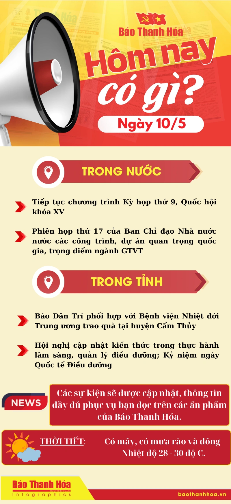 Hôm nay có gì? - Sự kiện nổi bật ngày 10/5/2025