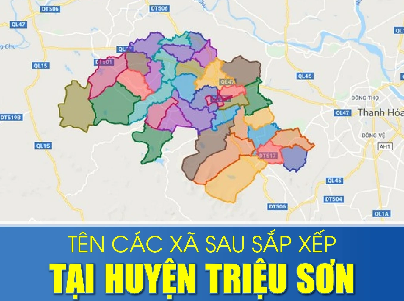 Tên các xã sau sắp xếp tại huyện Triệu Sơn