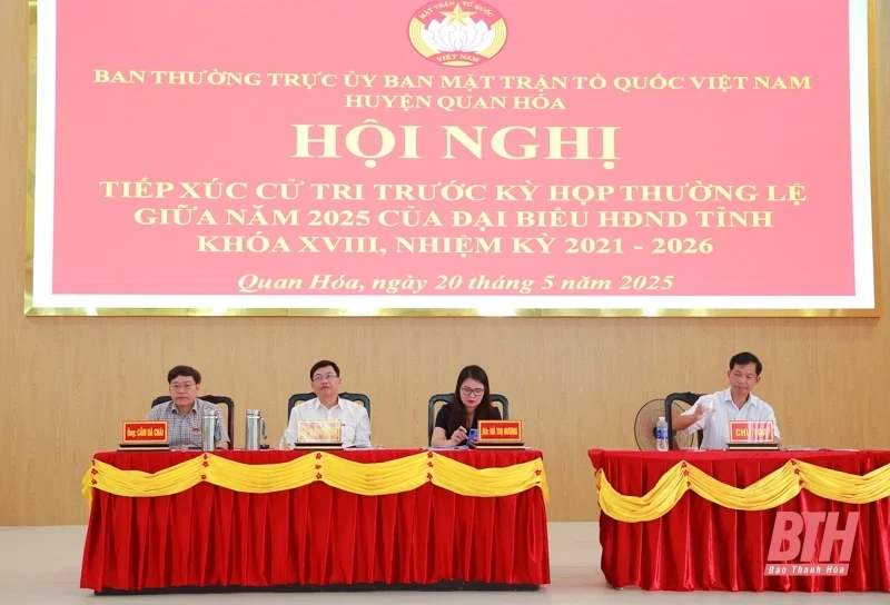 Tổ đại biểu HĐND tỉnh tiếp xúc cử tri huyện Quan Hóa