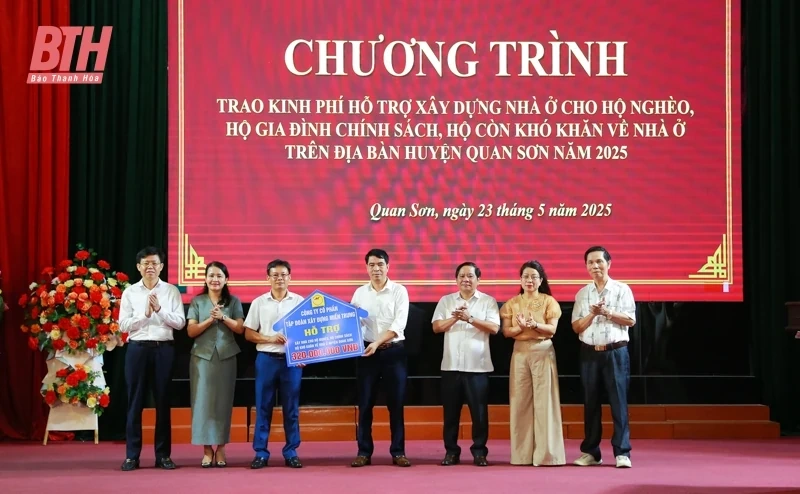 40 hộ khó khăn của huyện Quan Sơn được hỗ trợ kinh phí xây dựng nhà ở theo Chỉ thị 22