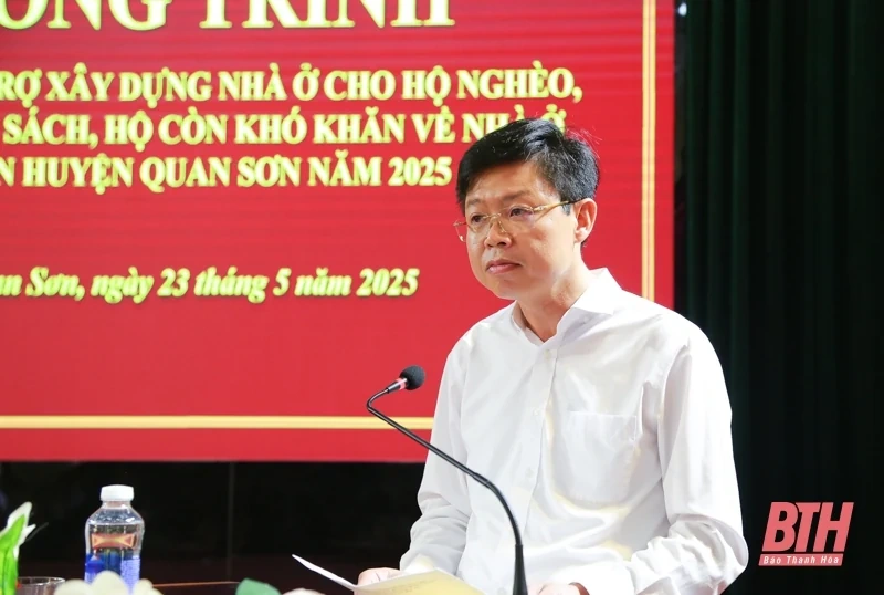 40 hộ khó khăn của huyện Quan Sơn được hỗ trợ kinh phí xây dựng nhà ở theo Chỉ thị 22