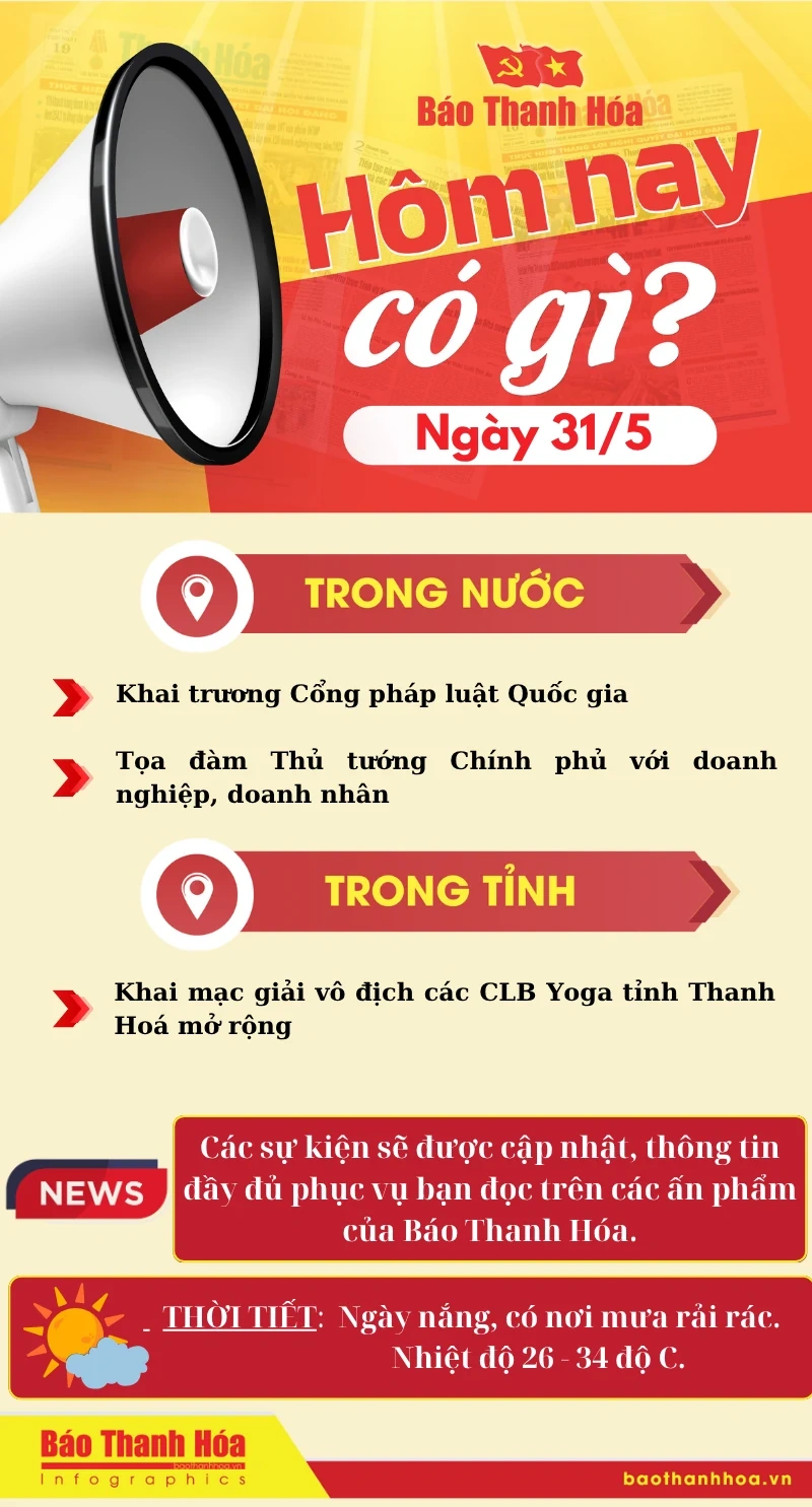 Hôm nay có gì? - Sự kiện nổi bật ngày 31/5/2025
