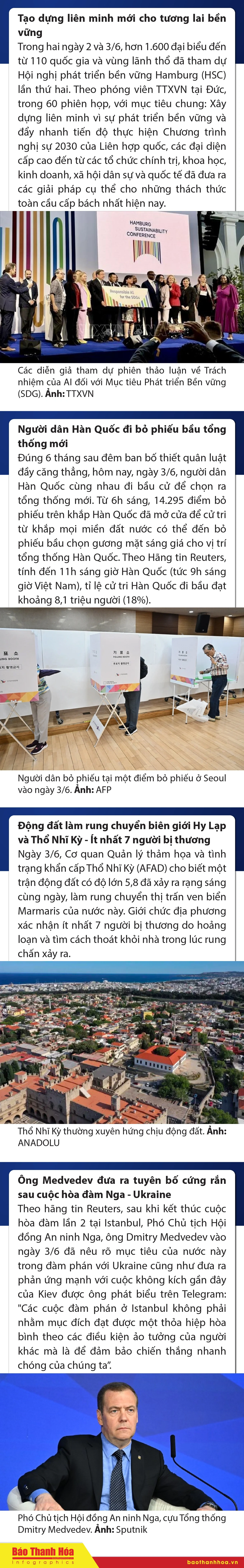 Sự kiện nổi bật trong nước, quốc tế ngày 3/6/2025