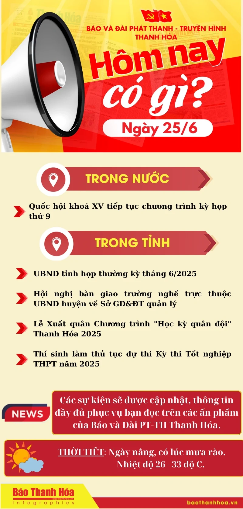 Hôm nay có gì? - Sự kiện nổi bật ngày 25/6/2025