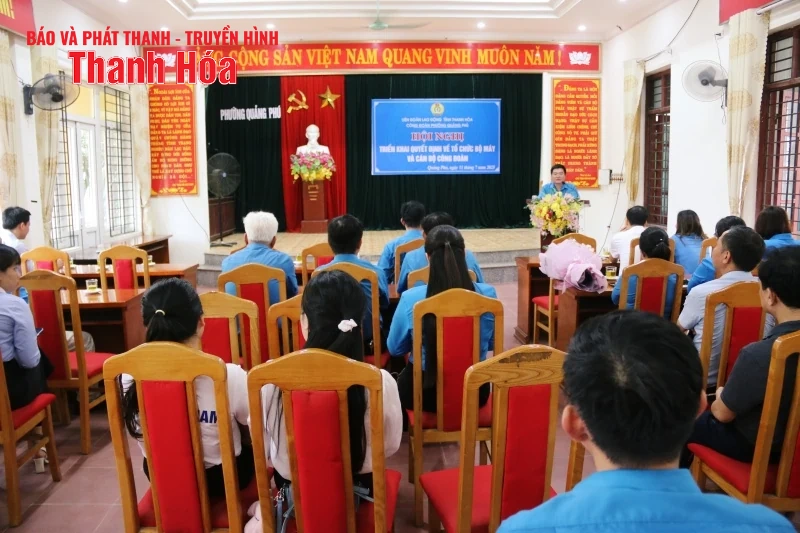 Đồng chí Hoàng Lê Thái giữ chức Chủ tịch Công đoàn phường Quảng Phú