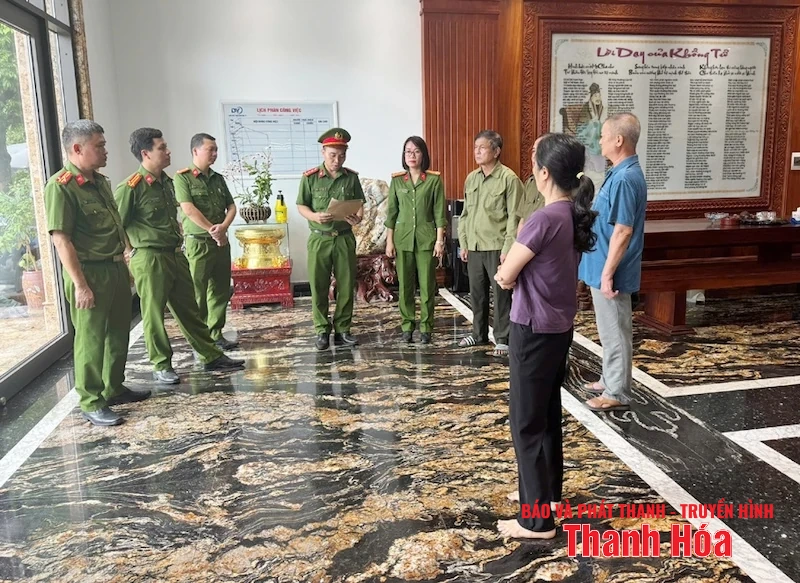 Công an tỉnh Thanh Hóa khám xét nơi ở của Bùi Quốc Ý