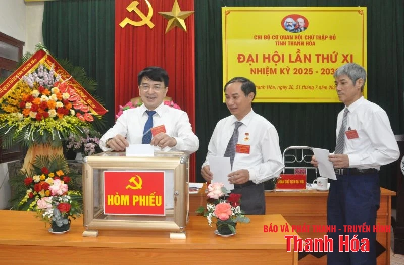 Đại hội Chi bộ Cơ quan Hội Chữ thập đỏ tỉnh Thanh Hóa lần thứ XI, nhiệm kỳ 2025-2030