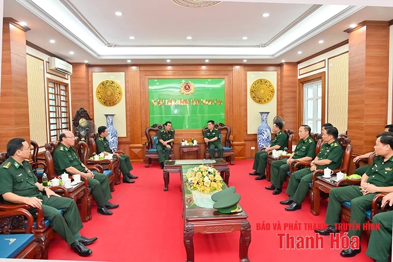 Trung tướng Lê Đức Thái thăm, kiểm tra tại Ban Chỉ huy Bộ đội Biên phòng tỉnh Thanh Hóa