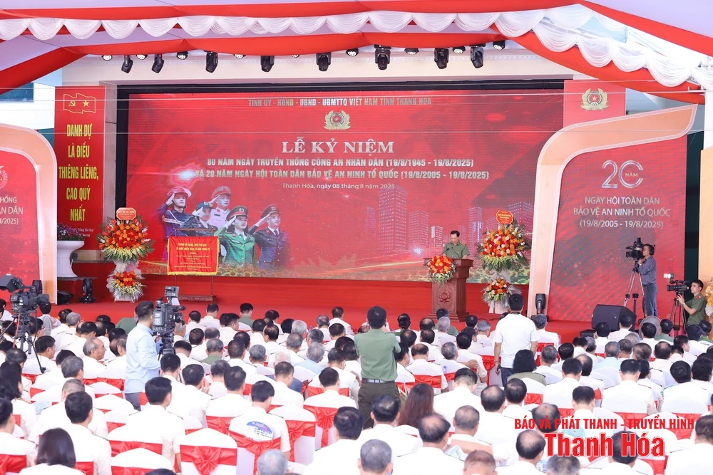 Thanh Hóa tổ chức trọng thể Lễ kỷ niệm 80 năm Ngày truyền thống Công an Nhân dân và 20 năm Ngày hội Toàn dân bảo vệ an ninh Tổ quốc