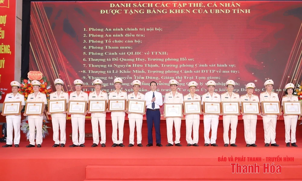 Thanh Hóa tổ chức trọng thể Lễ kỷ niệm 80 năm Ngày truyền thống Công an Nhân dân và 20 năm Ngày hội Toàn dân bảo vệ an ninh Tổ quốc