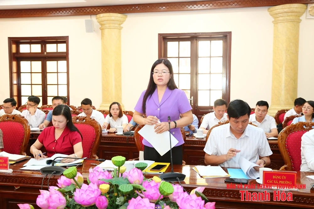 Phó Bí thư Thường trực Tỉnh ủy Lại Thế Nguyên chủ trì hội nghị cho ý kiến về công tác chuẩn bị Đại hội Đảng bộ 12 xã