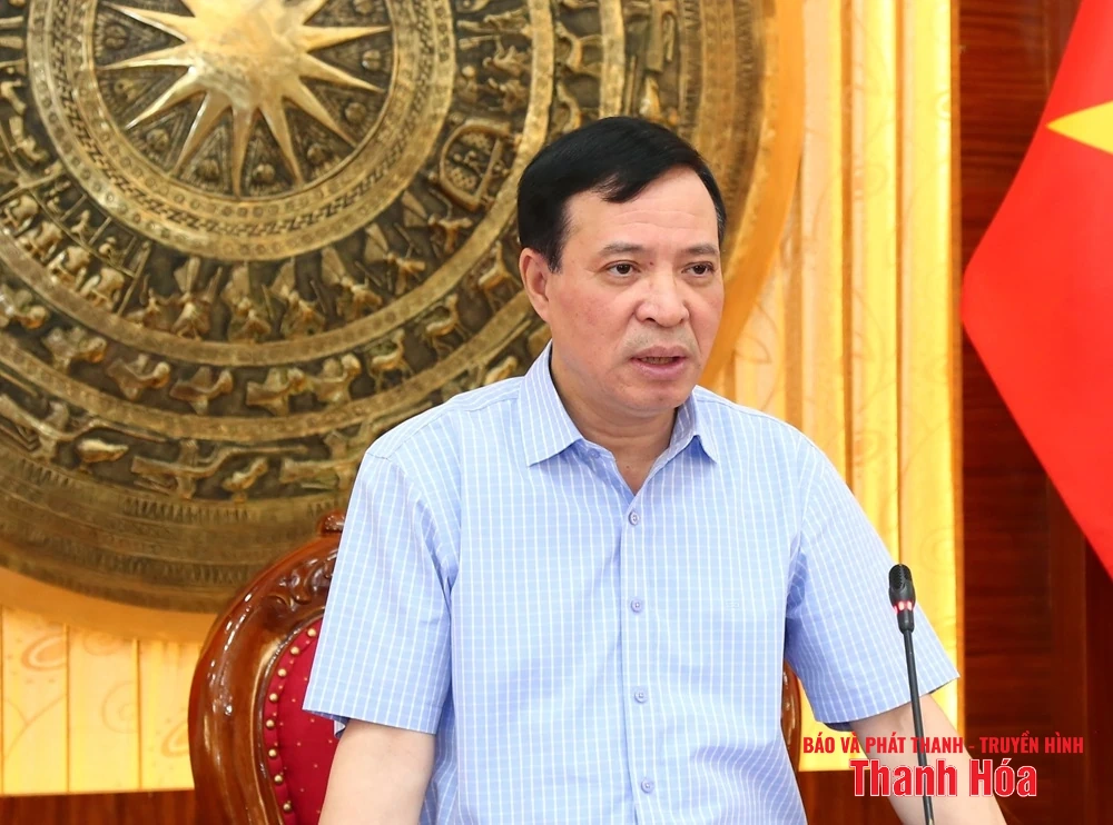 Phó Bí thư Thường trực Tỉnh ủy Lại Thế Nguyên chủ trì hội nghị cho ý kiến về công tác chuẩn bị Đại hội Đảng bộ 12 xã