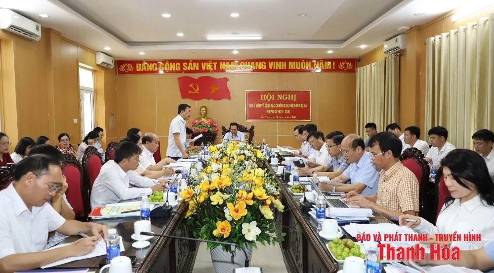 Phó Bí thư Tỉnh ủy Trịnh Tuấn Sinh chủ trì hội nghị cho ý kiến về công tác chuẩn bị Đại hội Đảng bộ 6 xã