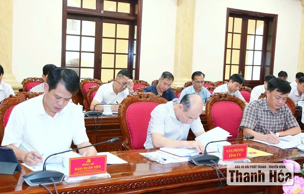 Cho ý kiến về phương án tổ chức phục vụ Đại hội đại biểu Đảng bộ tỉnh Thanh Hóa lần thứ XX, nhiệm kỳ 2025-2030