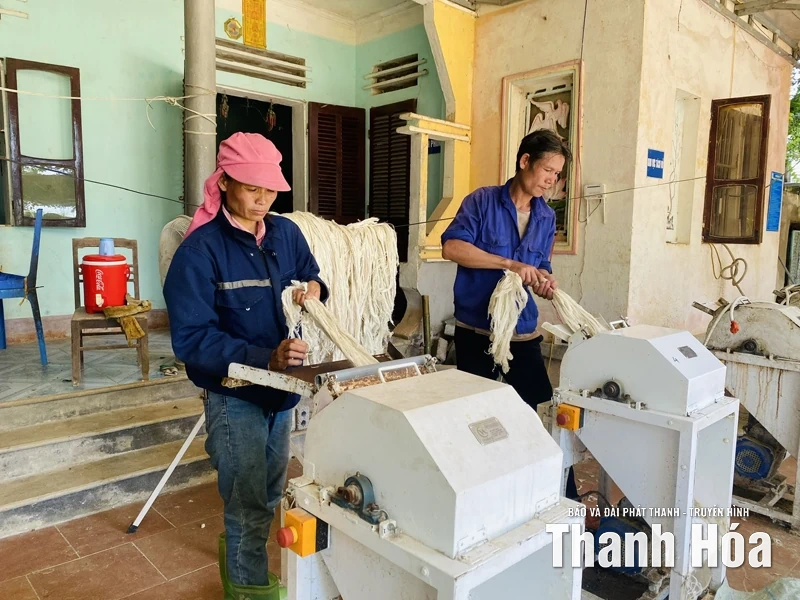 Biến phế phẩm nông nghiệp thành sợi tơ xuất khẩu
