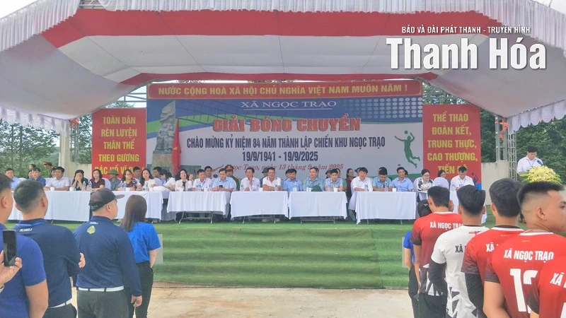 Giải bóng chuyền chào mừng kỷ niệm 84 năm thành lập Chiến khu Ngọc Trạo