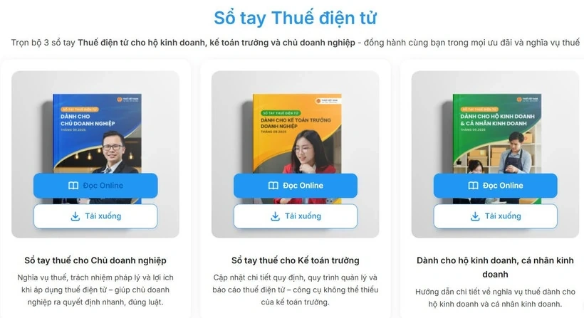 Cục Thuế giới thiệu bộ 3 cuốn sổ tay điện tử hỗ trợ người nộp thuế