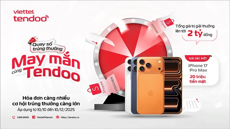 Sử dụng nền tảng quản lý bán hàng Viettel Tendoo - Cơ hội trúng thưởng lên tới 2 tỷ đồng