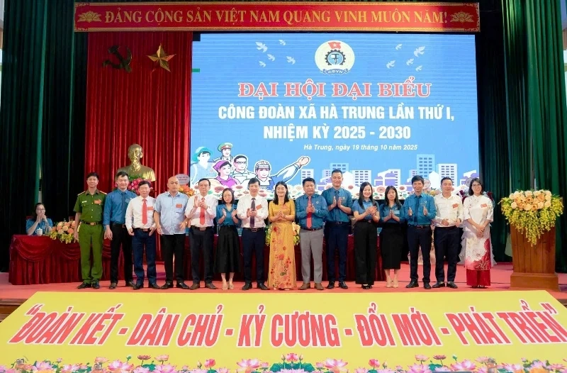 Đại hội đại biểu Công đoàn xã Hà Trung lần thứ I