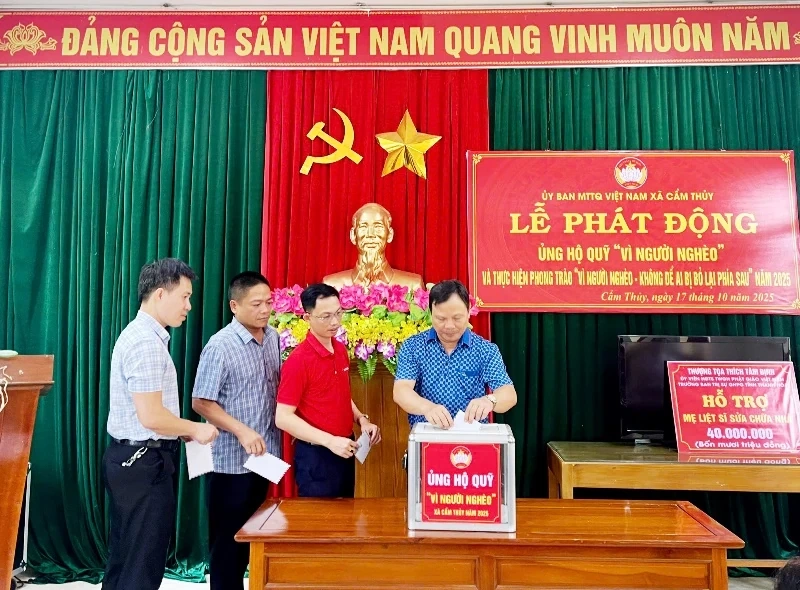 MTTQ xã Cẩm Thủy phát động ủng hộ Quỹ “Vì người nghèo” năm 2025
