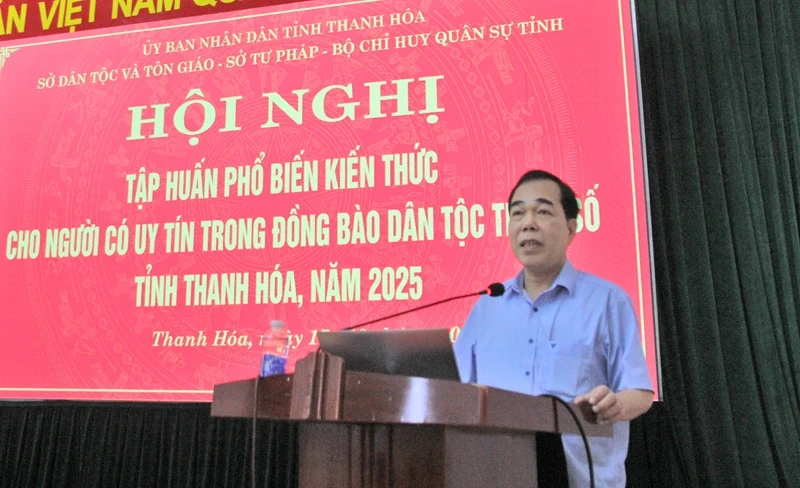 Tập huấn, phổ biến kiến thức cho người có uy tín trong đồng bào dân tộc thiểu số năm 2025