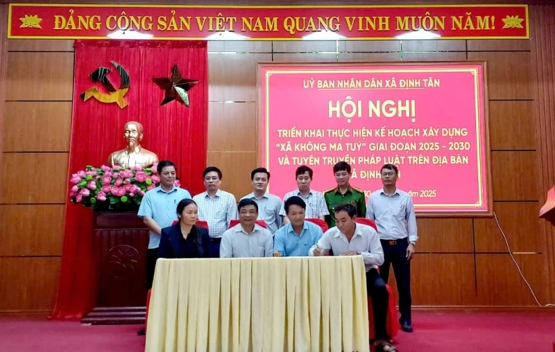 Triển khai kế hoạch xây dựng “ Xã Định Tân không ma tuý”, giai đoạn 2025 - 2030