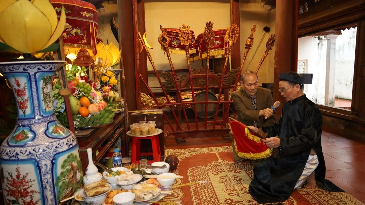 Dâng hương kỷ niệm 732 năm ngày mất Thành hoàng làng Chu Văn Lương