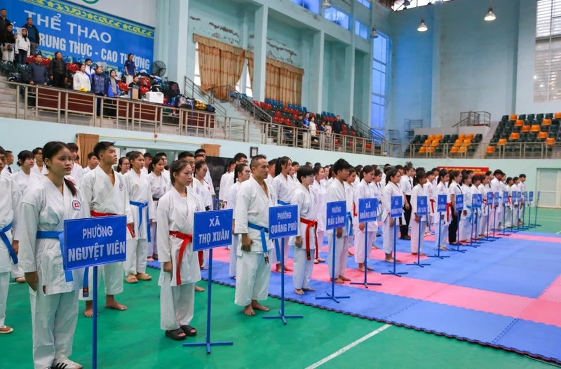 Khởi tranh giải karate trong chương trình Đại hội Thể dục thể thao tỉnh Thanh Hóa