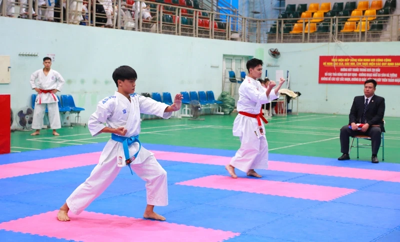 Khởi tranh giải karate trong chương trình Đại hội Thể dục thể thao tỉnh Thanh Hóa