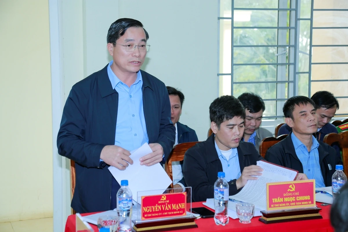 Phó Bí thư Tỉnh ủy, Chủ tịch Ủy ban MTTQ tỉnh Trịnh Tuấn Sinh thăm, làm việc với các xã Thạch Quảng, Thành Vinh và Thạch Bình