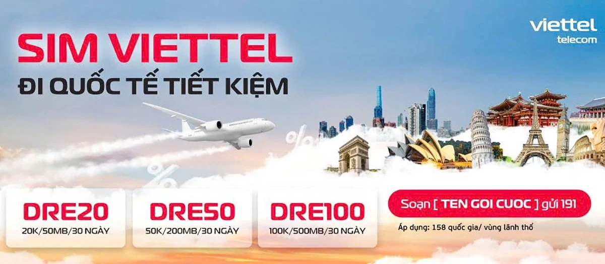 Viettel ra mắt hệ gói cước Roaming DRE tiết kiệm mới